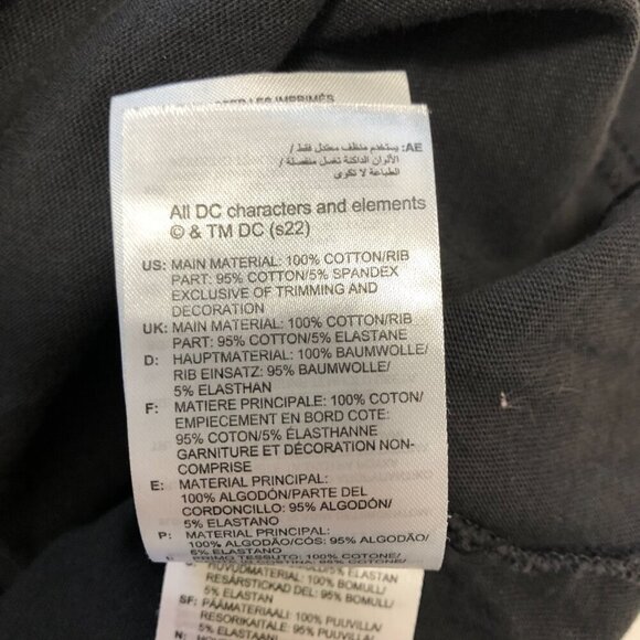 3/$25 ❥DC x Reebok Batman vs The Joker Gotham T-Shirt Men's Medium Stretch Black - Picture 7 of 9